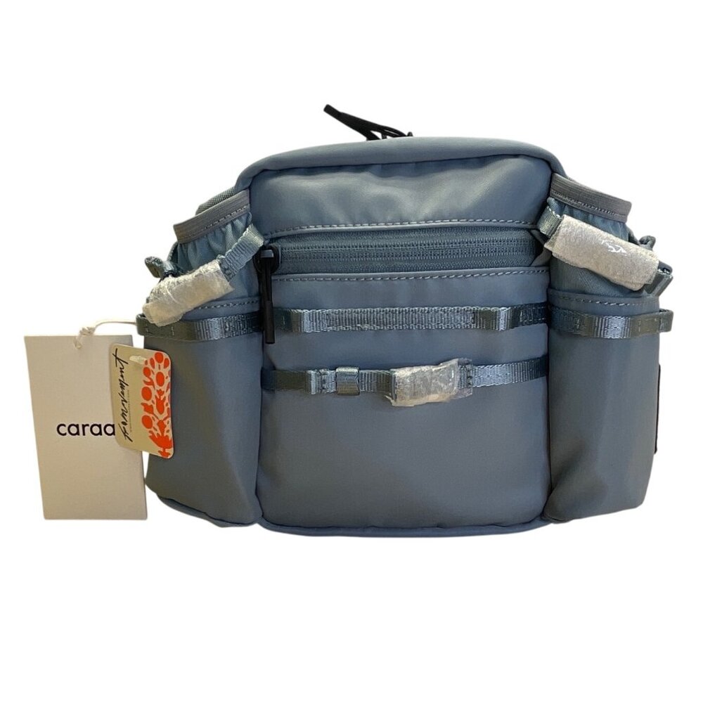 Caraa Sport Light Blue Nylon Multi-Pocket Adjustable Strap Utility Belt Bag - Ne